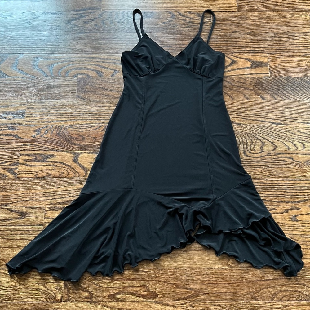 JOYCE LESLIE woman’s sleeveless black spaghetti straps dress